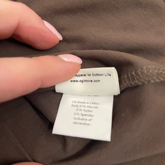 OGL Move Strapless Peplum Active Top Brown NWT Size Small - Picture 6 of 8